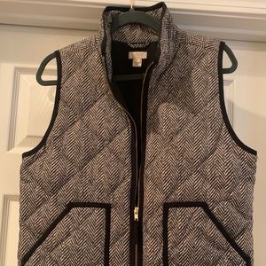 JCrew black/white herringbone vest